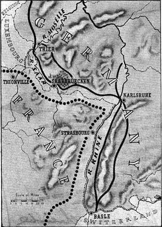 Siegfried and Maginot Lines Map