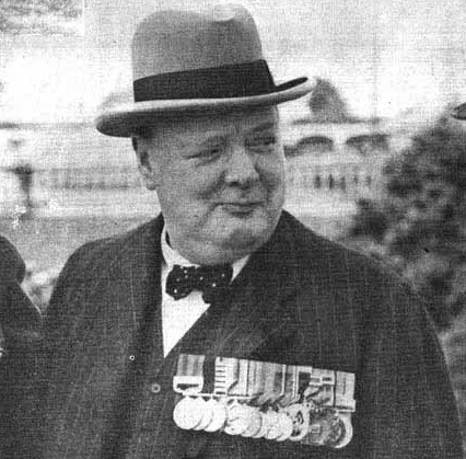 Churchill with medals